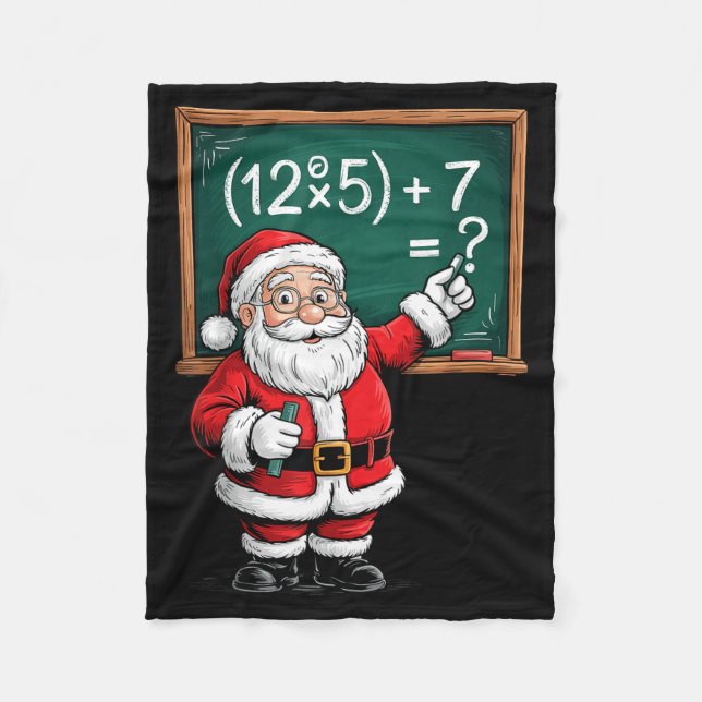 Six Seven 67 Meme Santa Math Teacher Christmas Men Fleecefilt (Framsidan)