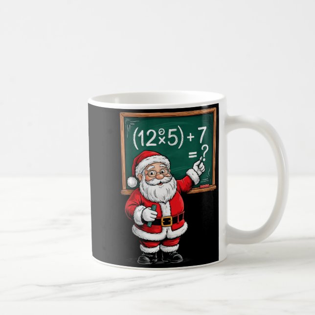 Six Seven 67 Meme Santa Math Teacher Christmas Men Kaffemugg (Höger)