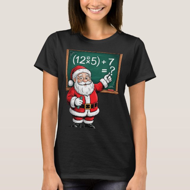 Six Seven 67 Meme Santa Math Teacher Christmas Men T Shirt (Framsida)