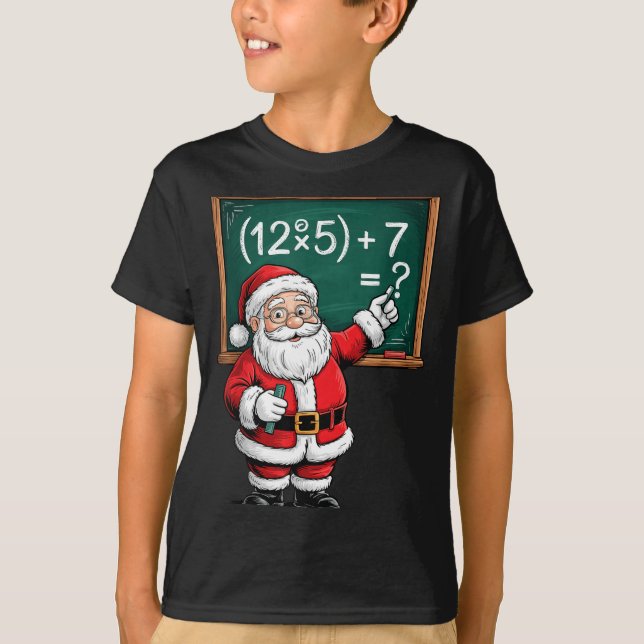 Six Seven 67 Meme Santa Math Teacher Christmas Men T Shirt (Framsida)