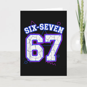 Six-seven 67 Retro Varsity Sporttröja Lag 67:e Kort
