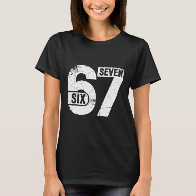 Six Seven 67 Roligt Memo  T Shirt (Framsida)