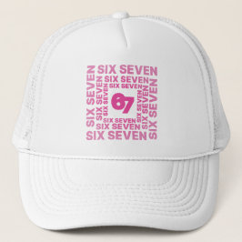 Six Seven 67 Rosa Grafik Keps