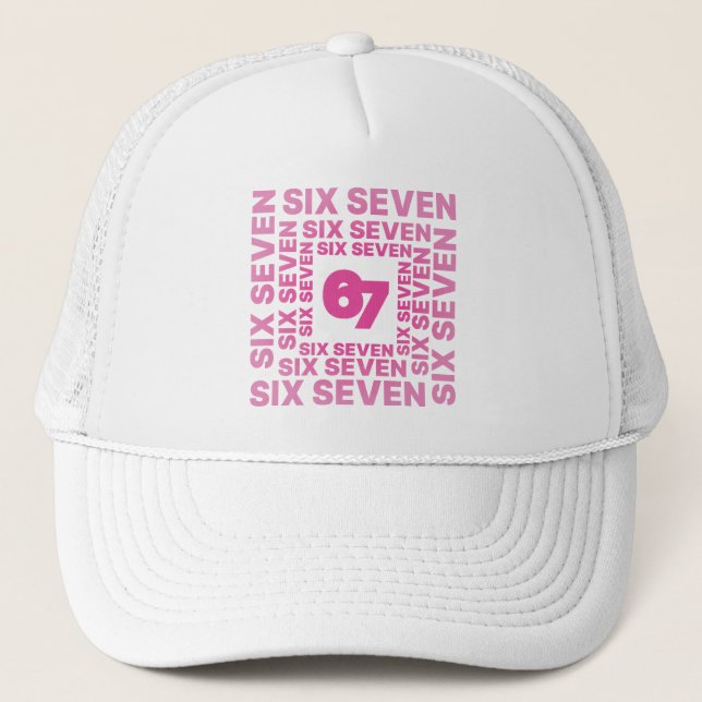 Six Seven 67 Rosa Grafik  Keps (Framsida)