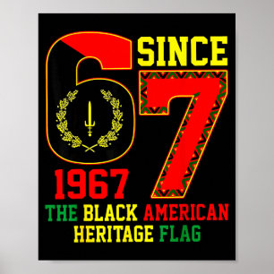 Six Seven 67 Sedan 1967 Svart amerikansk kulturarv Poster