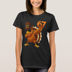 Six Seven 67 Thanksgiving Meme Rolig Tacksam Turk T Shirt
