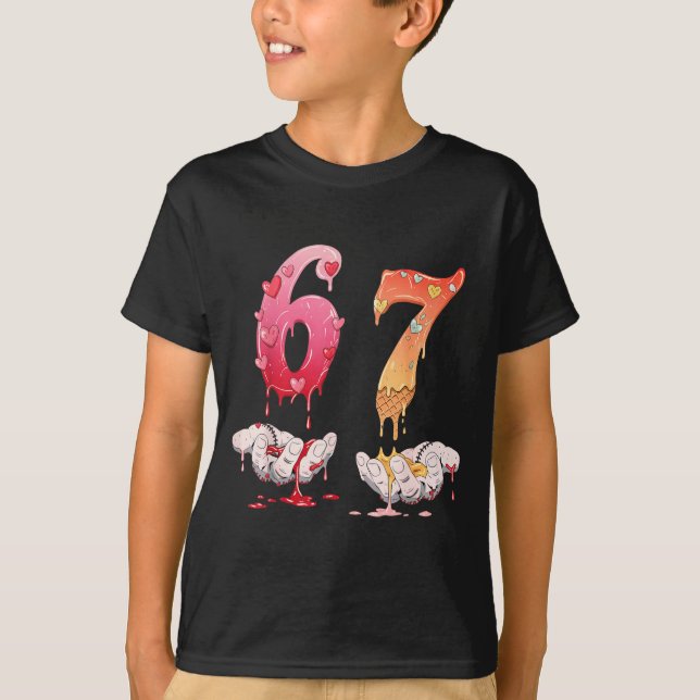 Six Seven 6 7 67 Funny Matching Valentines Day Cou T Shirt (Framsida)
