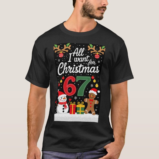 Six Seven 6 7 Christmas Tee Funny Meme Holiday (Framsida)