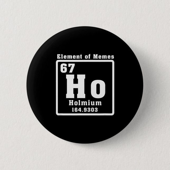 Six Seven 6 7 Funny Number Meme  Knapp (Framsida)