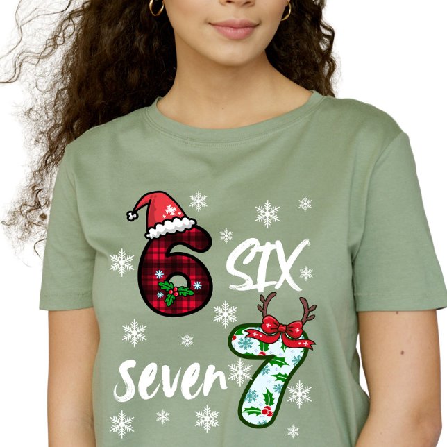 Six Seven 6 7 Gen Alpha Meme Christmas  T Shirt (Skapare uppladdad)