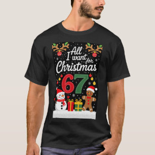 Six Seven 6 7 Julte T-Shirt Roligt Meme Jul