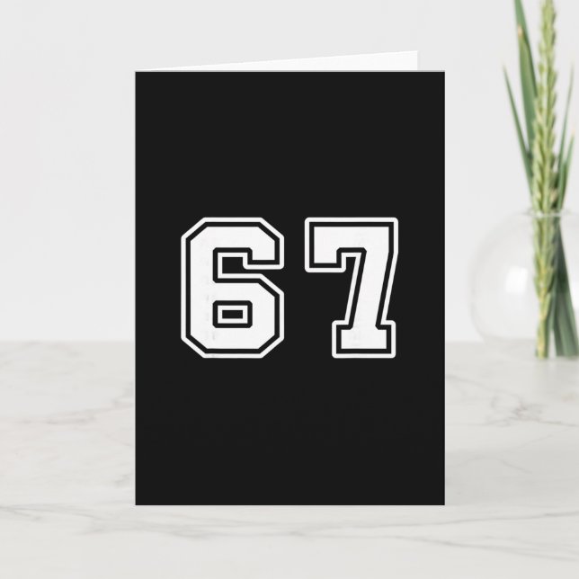 Six Seven 6 7 Meme 67  Kort (Framsida)