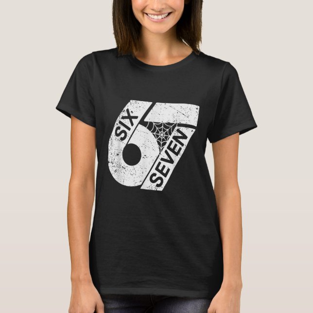 Six Seven 6 7 Meme 6 7 Halloween Costume  T Shirt (Framsida)