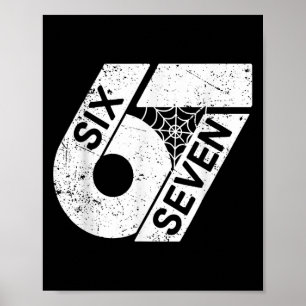 Six Seven 6 7 Meme 6 7 Halloween kostym Poster