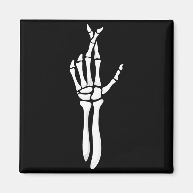 Six Seven 6 7 Meme Funny Skeleton Hands Sign Let's Magnet (Framsidan)