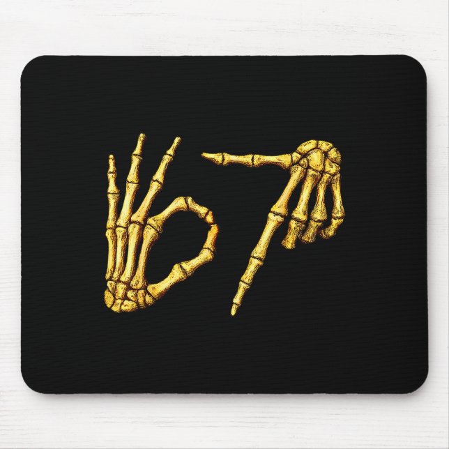 Six Seven 6 7 Meme Funny Skeleton Hands Sign Let's Musmatta (Framsidan)