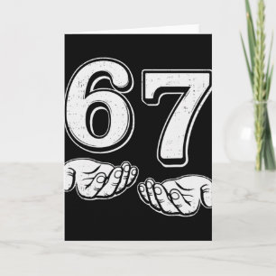 Six Seven 6 7 Meme Gen Alpha Slang 6 7 Händer Mäns Kort