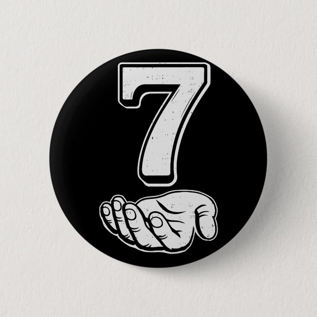 Six Seven 6 7 Meme Gen Alpha Slang 6 7 Händer Par Knapp (Framsida)
