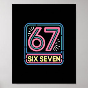 Six Seven 6 7 Meme Rolig Poster