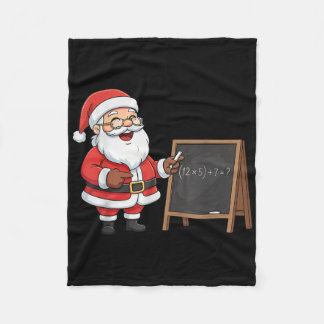 Six Seven 6 7 Meme Santa Christmas Xmas Teacher Nu Fleecefilt