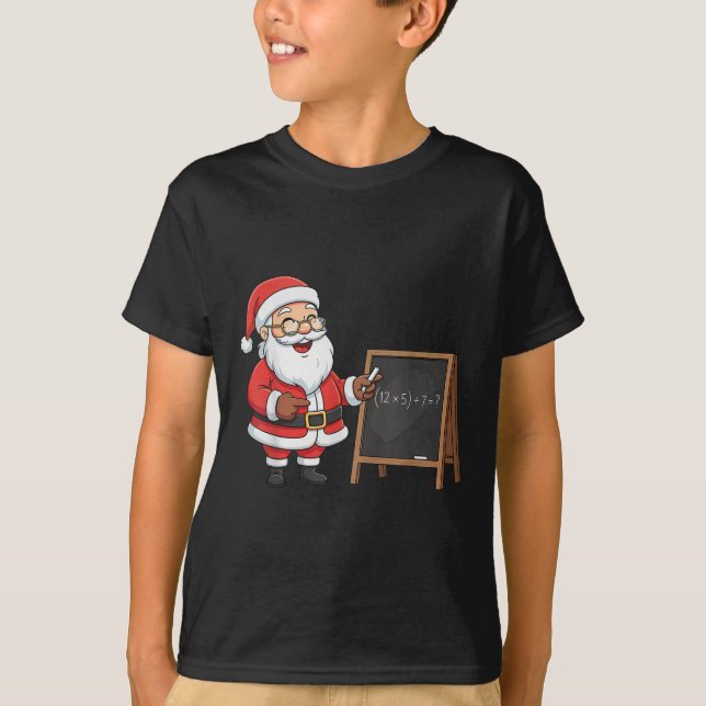 Six Seven 6 7 Meme Santa Christmas Xmas Teacher Nu T Shirt (Framsida)
