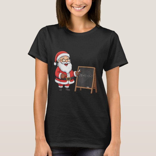 Six Seven 6 7 Meme Santa Christmas Xmas Teacher Nu T Shirt (Framsida)