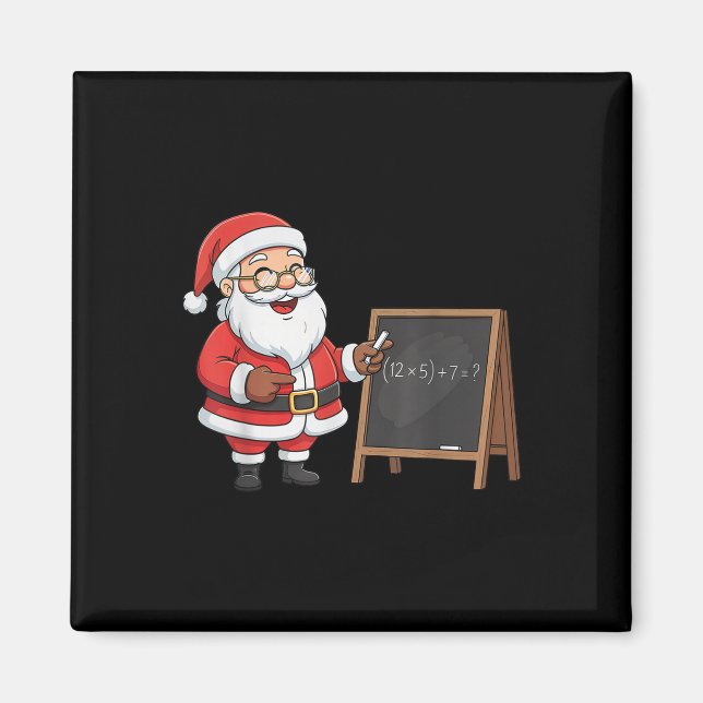 Six Seven 6 7 Meme Santa jul Xmas Lärare Nu Magnet (Framsidan)