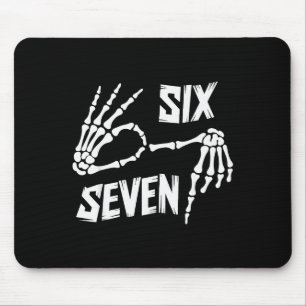 Six Seven 6 7 Meme Skelett Händer Tecken Musmatta