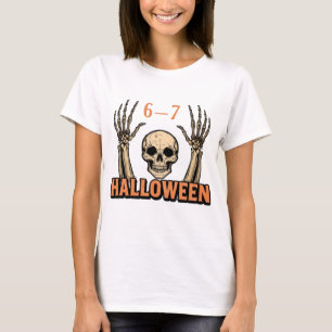 Six Seven 6-7 Minimalistisk Typografi Design T Shirt
