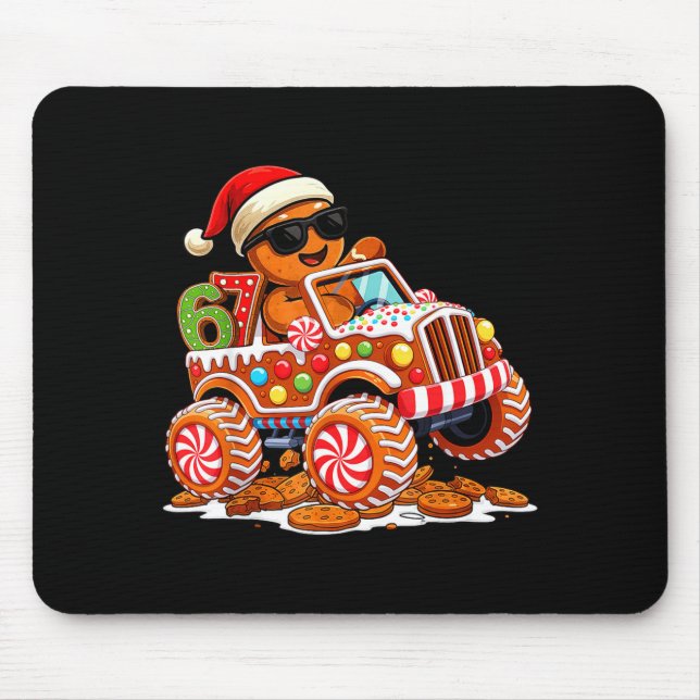 Six Seven 6 7 Monster Truck Gingerbread Man Christ Musmatta (Framsidan)