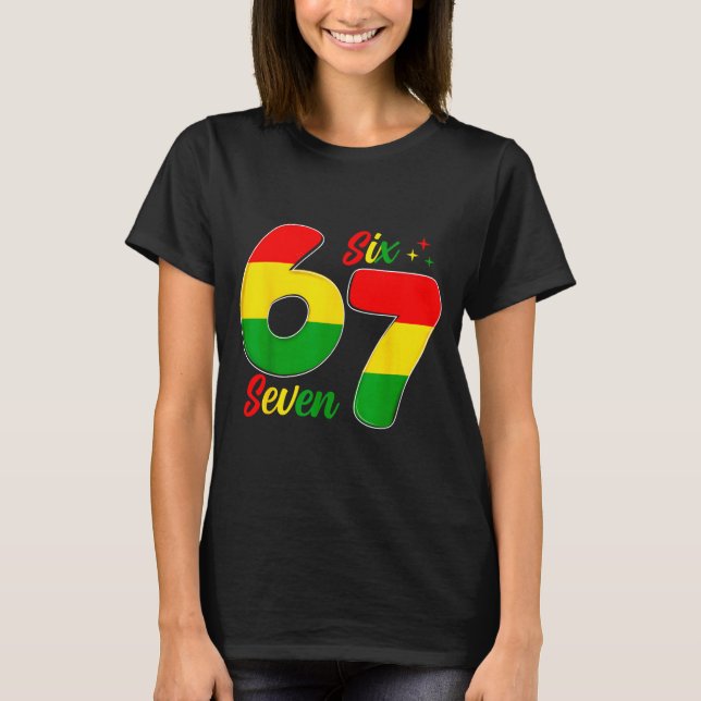 Six Seven 6 7 Svarta historiemånaden Rollig Six Se T Shirt (Framsida)