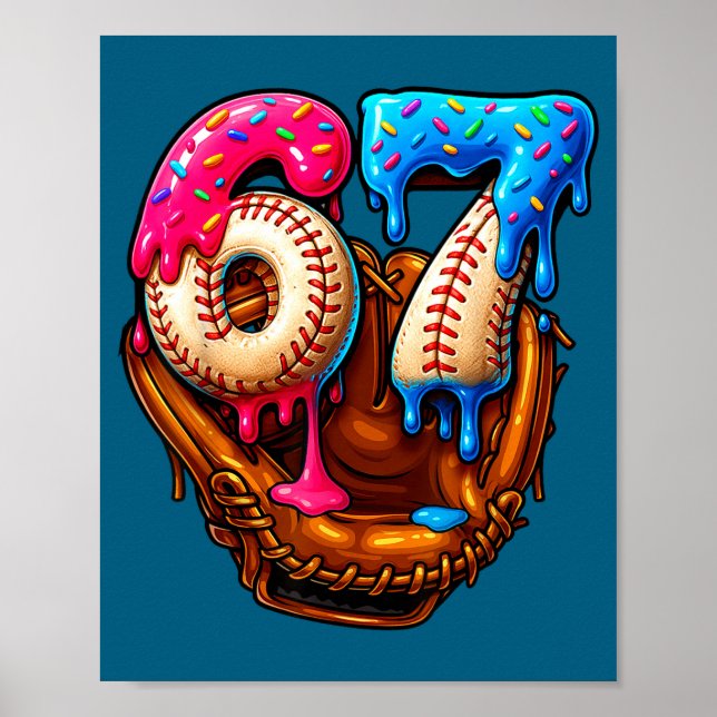 Six Seven Baseball Candy Drip 6-7 Meme  Poster (Framsidan)