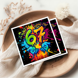 Six Seven Birthday Napkins Pappersservett