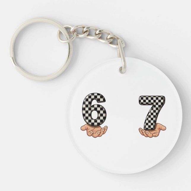 Six Seven Black White Checkered Brain Rot (Framsidan)