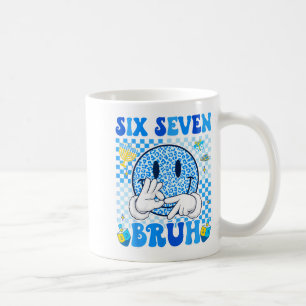 Six Seven Bruh 67 Meme Hanukkah-ljus Jewi-tröja Kaffemugg