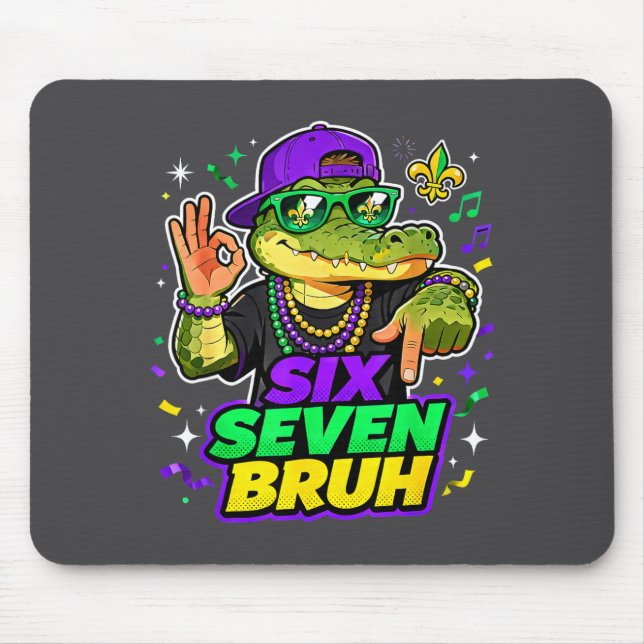 Six Seven Bruh Alligator Mardi Gras 67 Meme Quote  Musmatta (Framsidan)