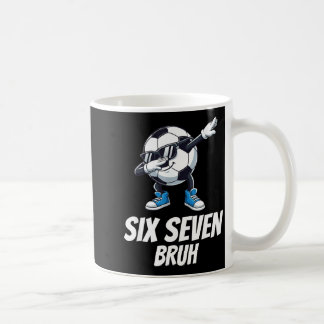 Six Seven Bruh Brainrot Gen Alpha Dabbing Fotboll  Kaffemugg