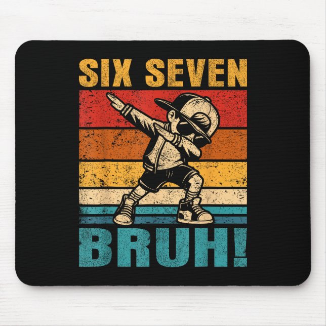 Six Seven Bruh Dabbing Boy Funny 67 Meme Gen Alpha Musmatta (Framsidan)