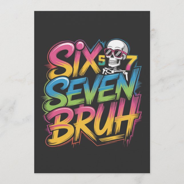six seven bruh inbjudningar (Framsida)