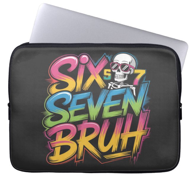 six seven bruh laptop fodral (Framsidan)
