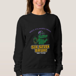 Six Seven Bruh Mardi Gras Cool Gator Festival T Shirt