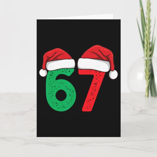 Six Seven Christmas 6 7 Meme Funny Christmas  Kort (Framsida)