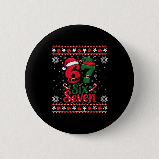 Six Seven Christmas 6 7 Ugly Christmas Sweater Boy Knapp (Framsida)
