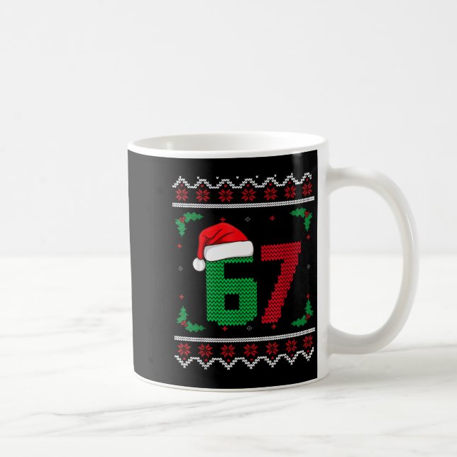 Six Seven Christmas 6 7 Ugly Christmas Sweater  Kaffemugg (Höger)