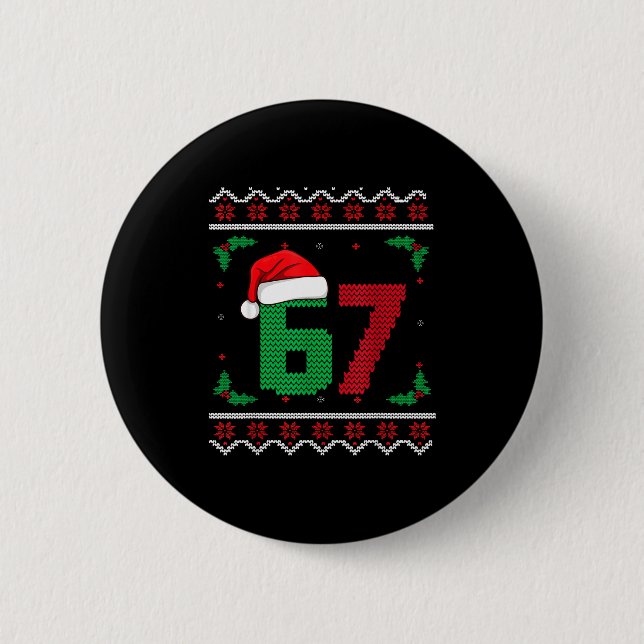 Six Seven Christmas 6 7 Ugly Christmas Sweater  Knapp (Framsida)