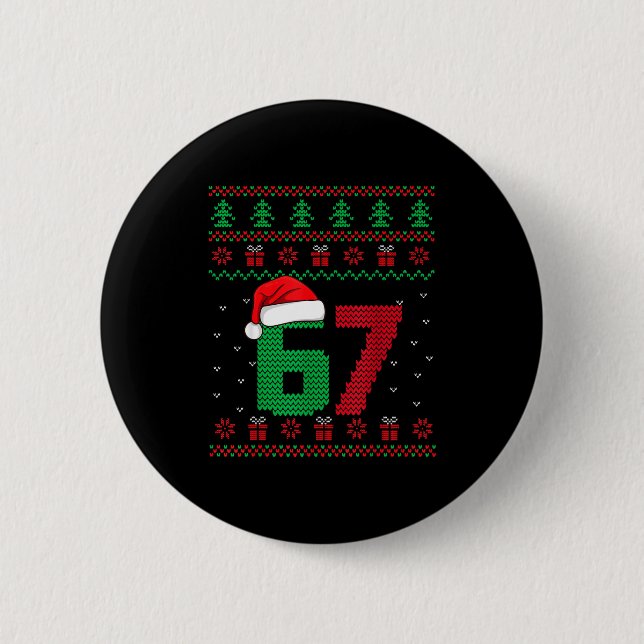 Six Seven Christmas 6 7 Ugly Christmas Sweater  Knapp (Framsida)