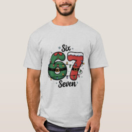 Six Seven Christmas Meme Funny Pop Culture  T Shirt