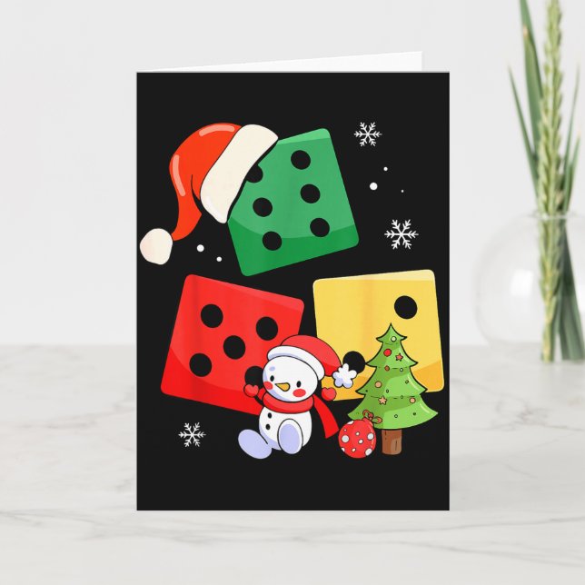 Six Seven Christmas Three Dice Santa Hat 67 Meme  Kort (Framsida)