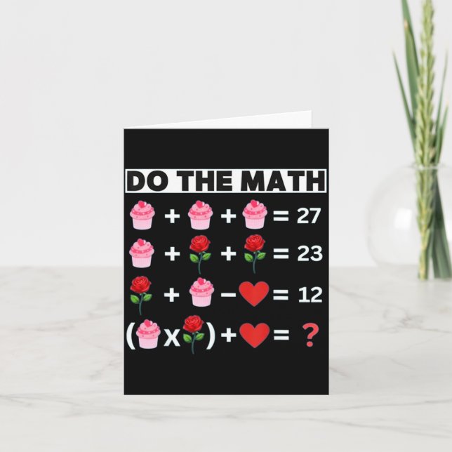 Six Seven Do The Math 67 Women Teacher Valentine's Kort (Framsida)