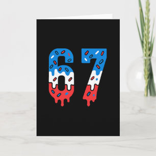 Six Seven Drippy Glasskrem Sport 67 Cool Meme Män Kort